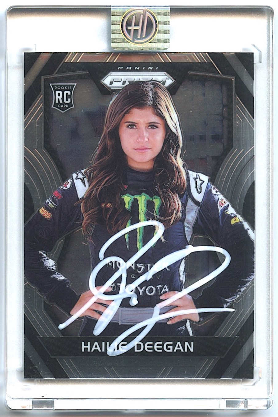 Hailie Deegan Signed 2018 Panini Prizm #30 RC (Deegan COA) at PristineAuction.com Hailie Deegan Signed 2018 Panini Prizm #30 RC (Deegan COA) at PristineAuction.com