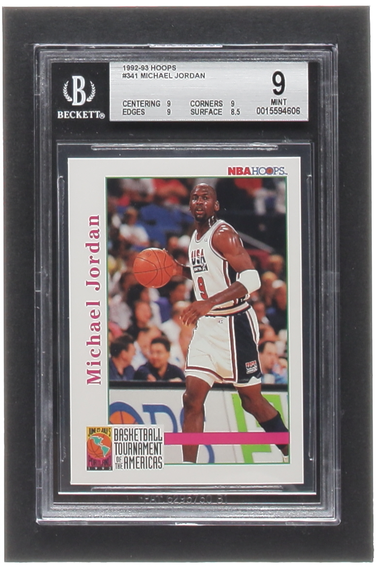 Michael Jordan 1992-93 Hoops #341 USA (BGS 9) at PristineAuction.com Michael Jordan 1992-93 Hoops #341 USA (BGS 9) at PristineAuction.com