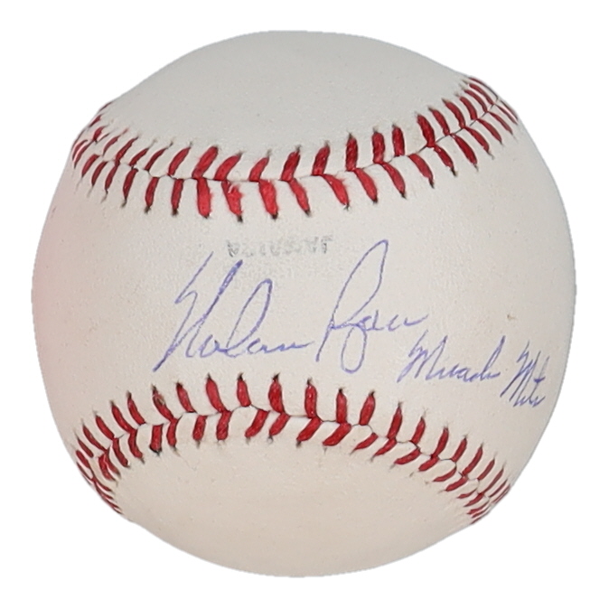 Nolan Ryan Signed Official Mets Baseball Inscribed "Miracle Mets" (PSA) at PristineAuction.com Nolan Ryan Signed Official Mets Baseball Inscribed "Miracle Mets" (PSA) at PristineAuction.com