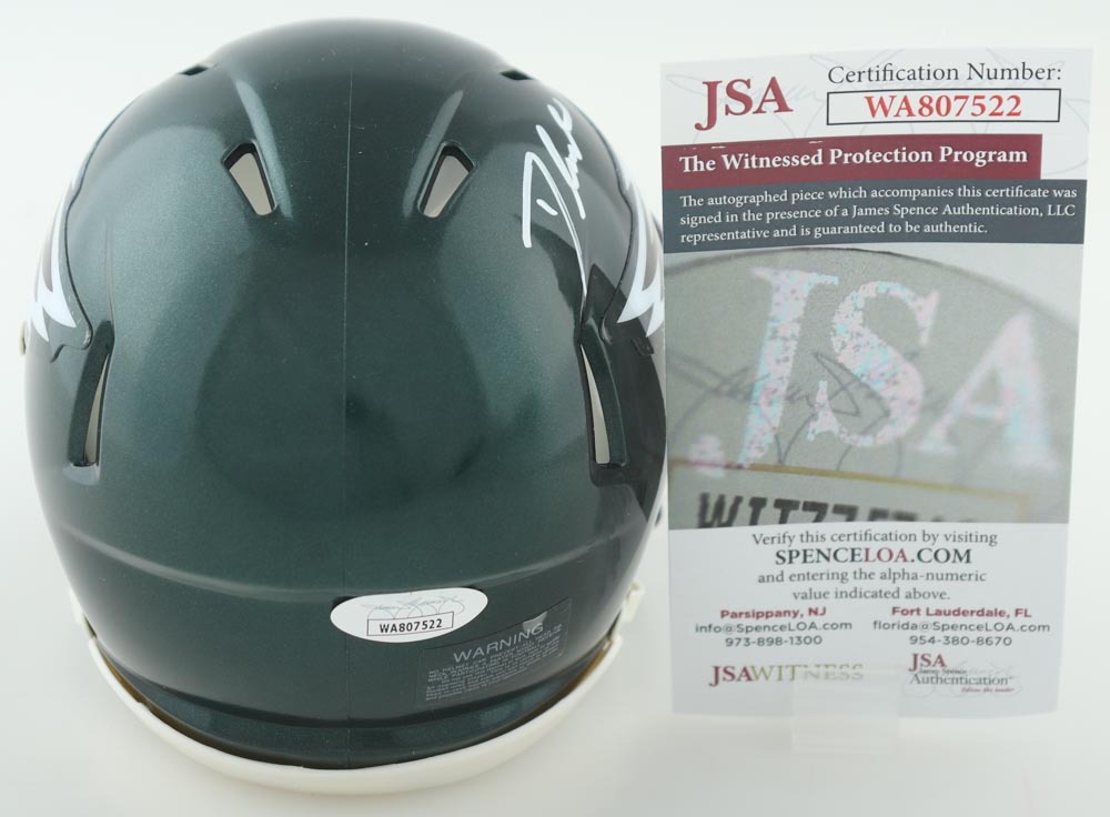 D'Andre Swift Signed Eagles Speed Mini Helmet (JSA) at PristineAuction.com D'Andre Swift Signed Eagles Speed Mini Helmet (JSA) at PristineAuction.com