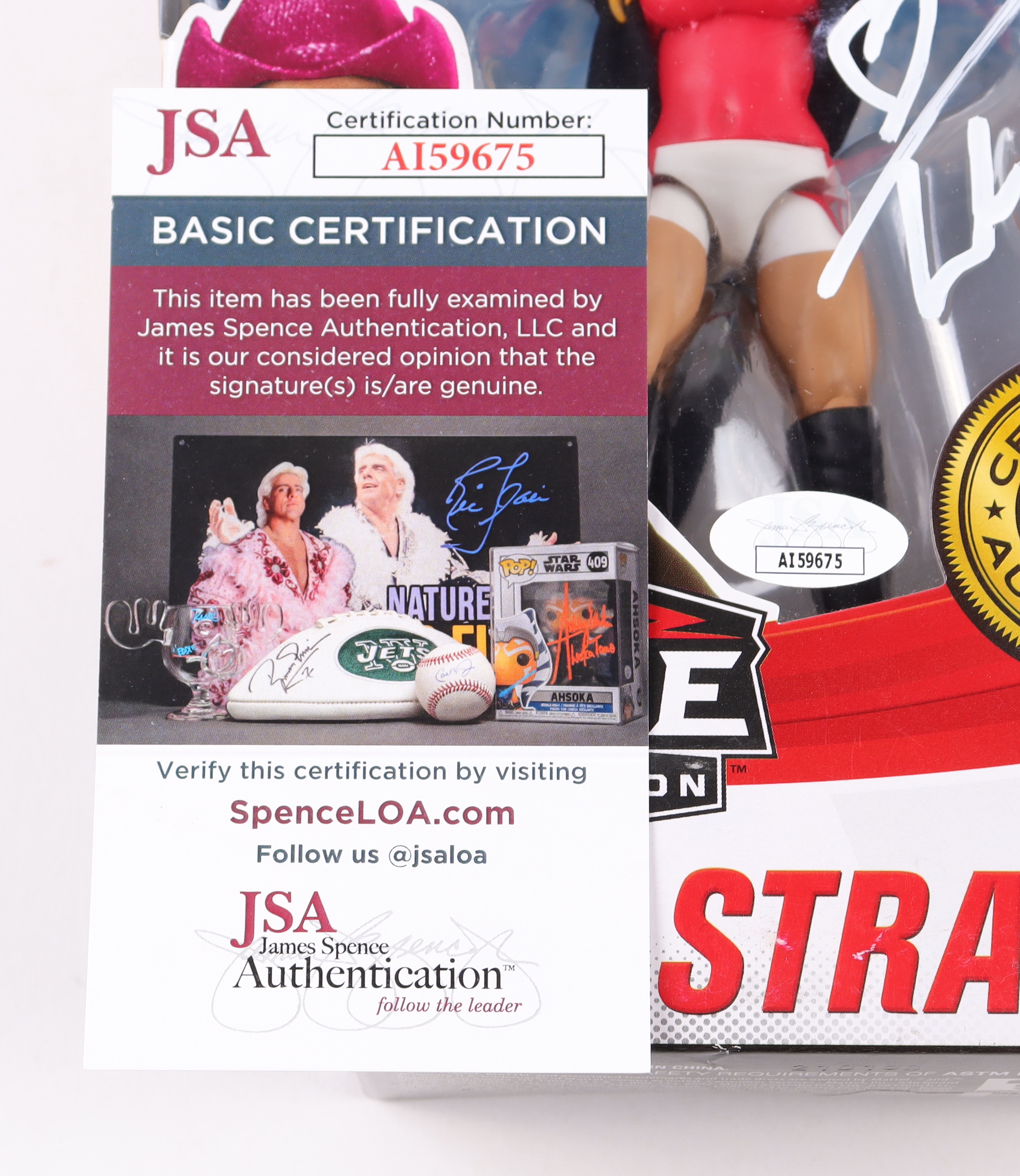 Trish Stratus Signed WWE Mattel Action Figure Inscribed "XOX" (JSA) at PristineAuction.com Trish Stratus Signed WWE Mattel Action Figure Inscribed "XOX" (JSA) at PristineAuction.com