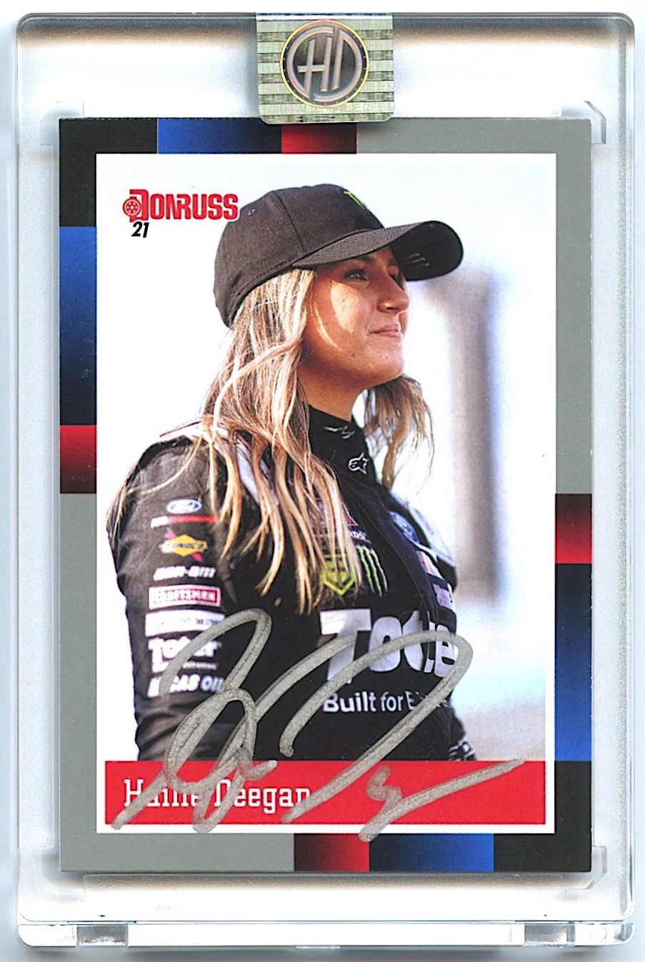 Hailie Deegan Signed 2021 Donruss #194 Retro Silver (Deegan COA) at PristineAuction.com Hailie Deegan Signed 2021 Donruss #194 Retro Silver (Deegan COA) at PristineAuction.com