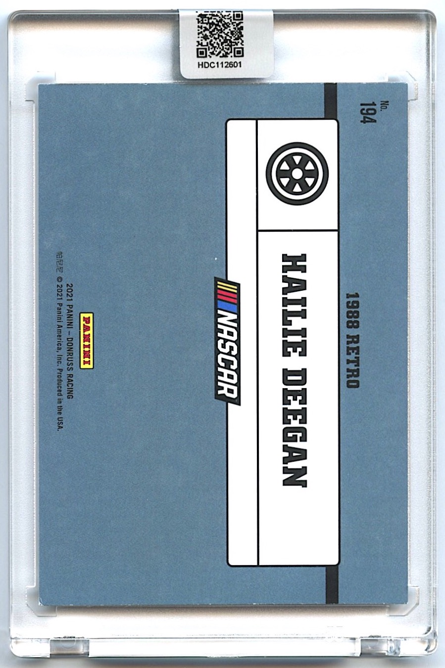 Hailie Deegan Signed 2021 Donruss #194 Retro Silver (Deegan COA) at PristineAuction.com Hailie Deegan Signed 2021 Donruss #194 Retro Silver (Deegan COA) at PristineAuction.com