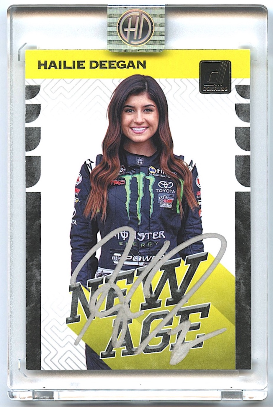 Hailie Deegan Signed 2020 Donruss New Age #9 (Deegan COA) at PristineAuction.com Hailie Deegan Signed 2020 Donruss New Age #9 (Deegan COA) at PristineAuction.com