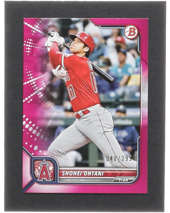 Shohei Ohtani 2022 Bowman Fuchsia #68 #040/299 at PristineAuction.com Shohei Ohtani 2022 Bowman Fuchsia #68 #040/299 at PristineAuction.com