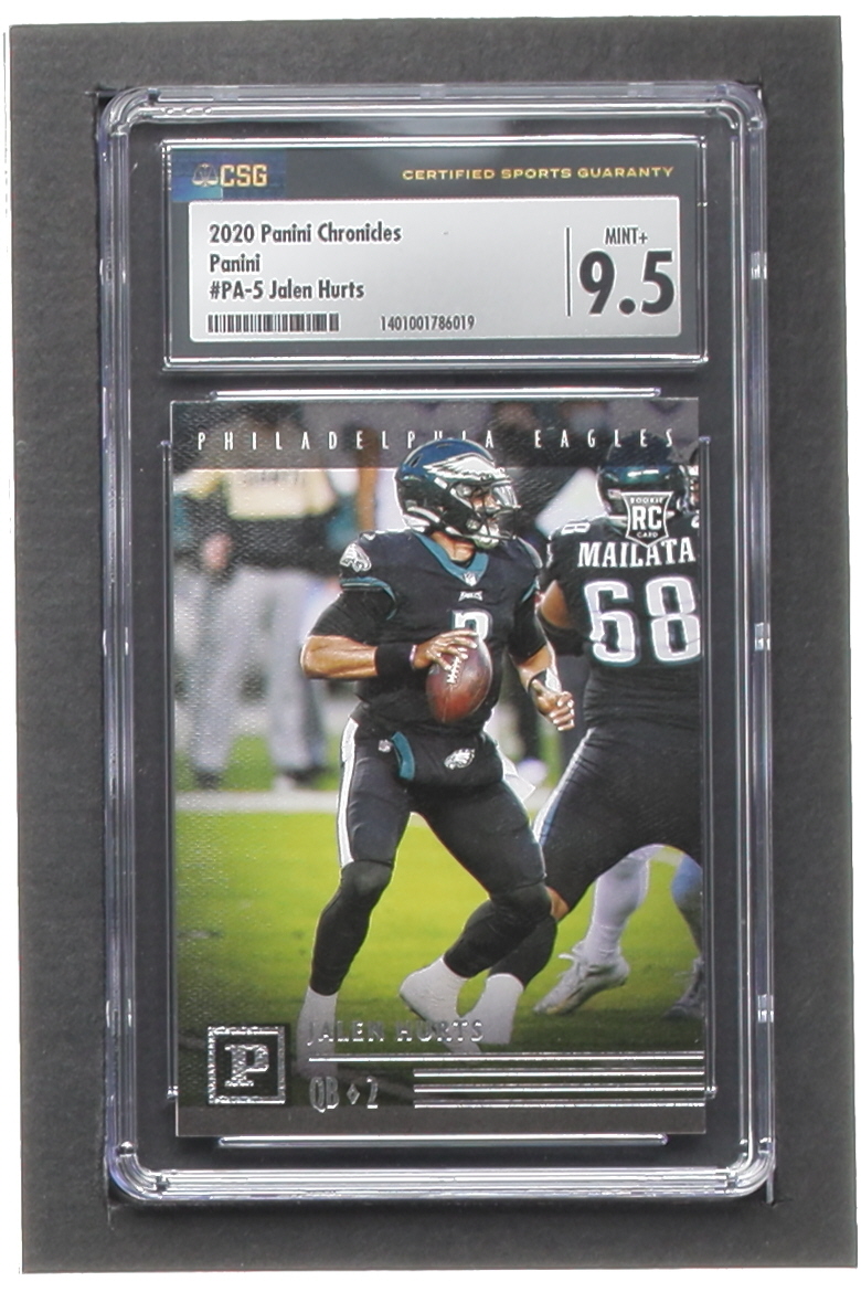 Jalen Hurts 2020 Panini #5 RC (CSG 9.5) at PristineAuction.com Jalen Hurts 2020 Panini #5 RC (CSG 9.5) at PristineAuction.com