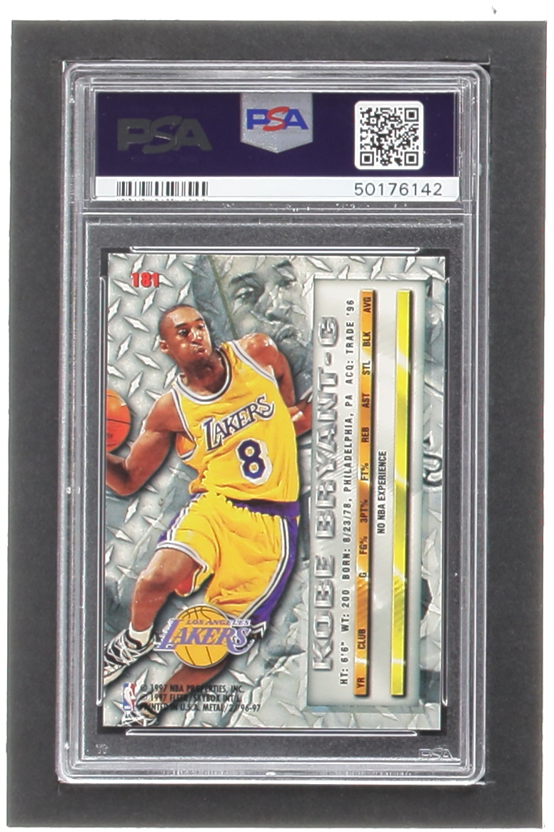 Kobe Bryant 1996-97 Metal #181 RC (PSA 8) at PristineAuction.com Kobe Bryant 1996-97 Metal #181 RC (PSA 8) at PristineAuction.com