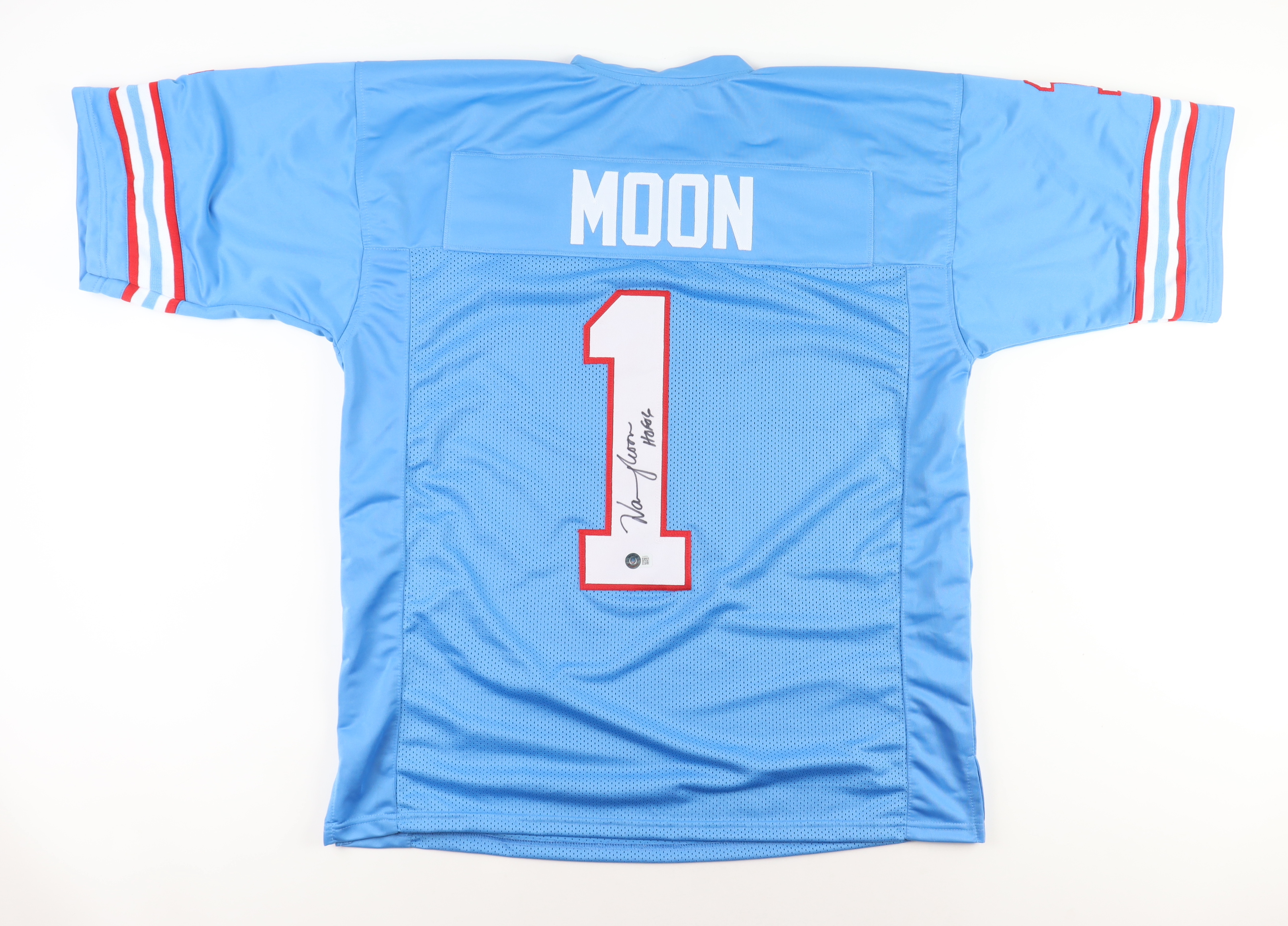 Warren Moon Signed Jersey Inscribed "HOF 06" (Beckett) at PristineAuction.com Warren Moon Signed Jersey Inscribed "HOF 06" (Beckett) at PristineAuction.com