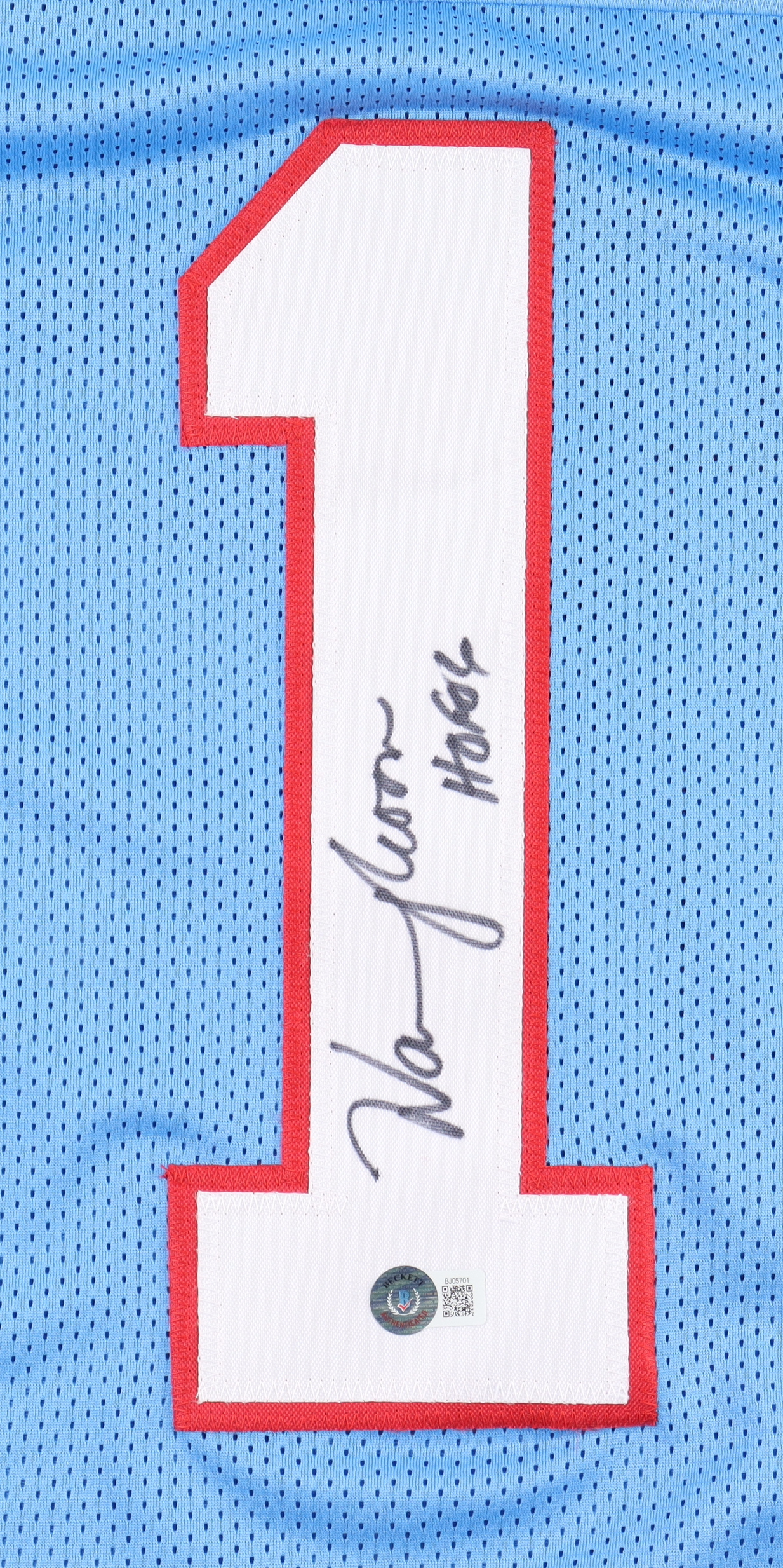 Warren Moon Signed Jersey Inscribed "HOF 06" (Beckett) at PristineAuction.com Warren Moon Signed Jersey Inscribed "HOF 06" (Beckett) at PristineAuction.com