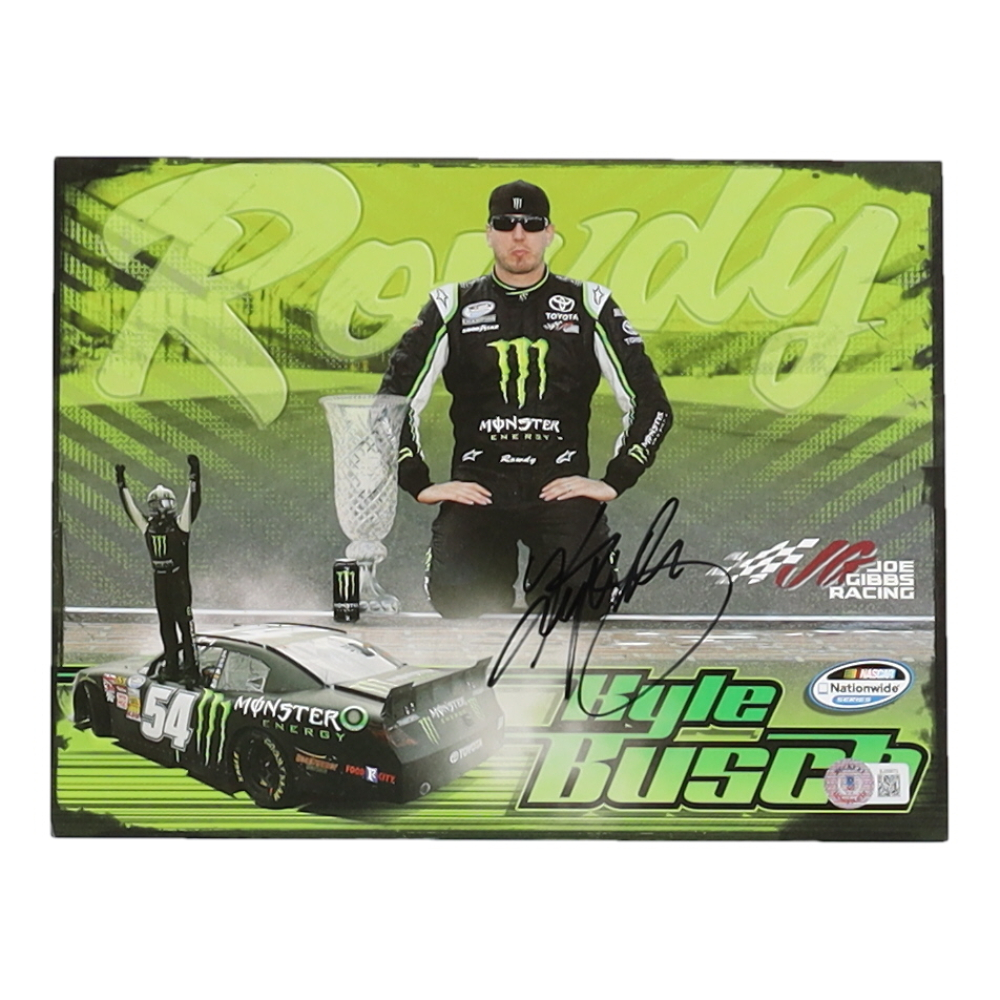 Kyle Busch Signed NASCAR 8x10 Photo (Beckett) Pristine Auction