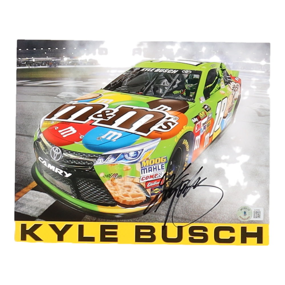 Kyle Busch Signed NASCAR 8x10 Photo (Beckett) Pristine Auction