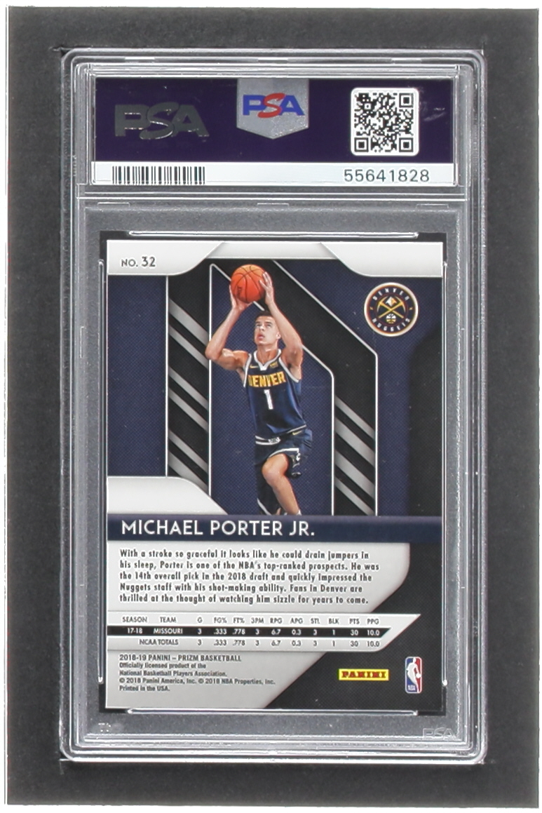 Michael Porter Jr. 2018-19 Panini Prizm #32 RC (PSA 10) at PristineAuction.com Michael Porter Jr. 2018-19 Panini Prizm #32 RC (PSA 10) at PristineAuction.com