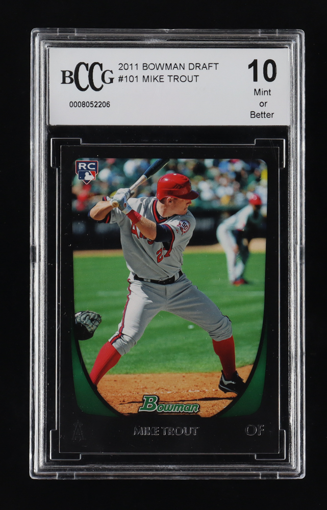 Mike Trout 2011 Bowman Chrome Draft #101 RC (BCCG 10) at PristineAuction.com Mike Trout 2011 Bowman Chrome Draft #101 RC (BCCG 10) at PristineAuction.com