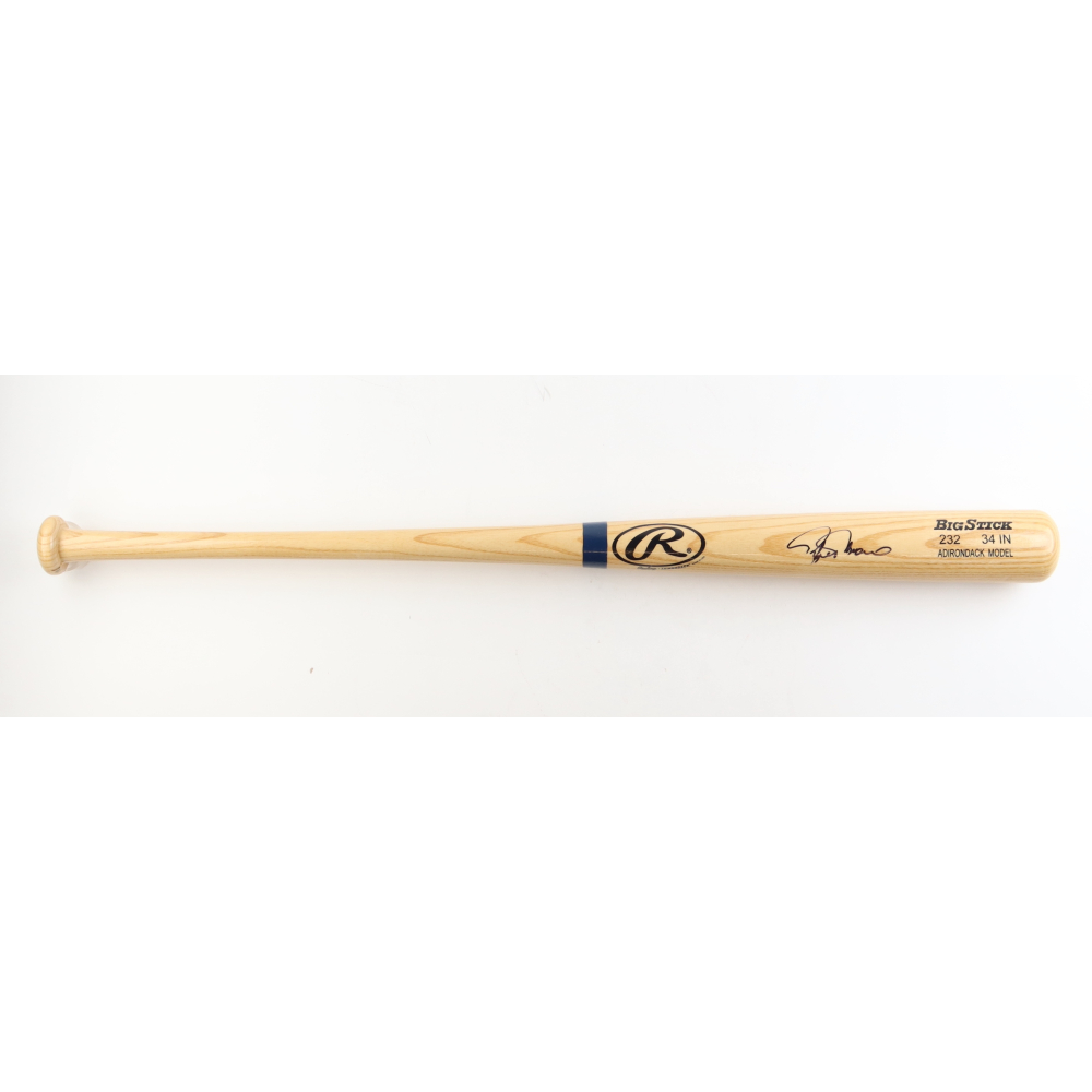 Batte De Baseball Game Used Milwaukee Brewers Rawlings - Fêlée - Rare Et Signée - Pièce De Collection