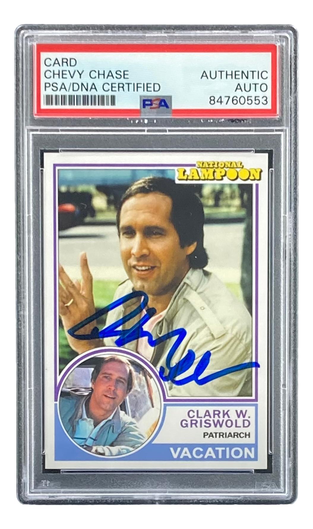 Chevy Chase Signed "National Lampoon's Vacation" Custom Trading Card (PSA) at PristineAuction.com Chevy Chase Signed "National Lampoon's Vacation" Custom Trading Card (PSA) at PristineAuction.com