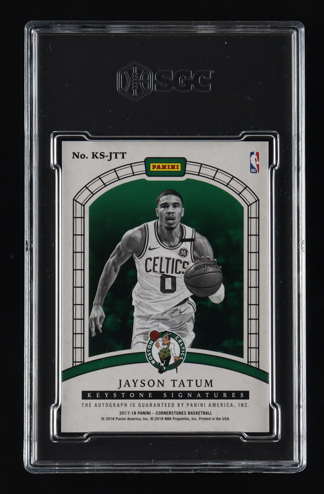 Jayson Tatum 2017-18 Panini Cornerstones Keystone Signatures #29 RC #39/99 (SGC 9 | Autograph Graded 10) at PristineAuction.com Jayson Tatum 2017-18 Panini Cornerstones Keystone Signatures #29 RC #39/99 (SGC 9 | Autograph Graded 10) at PristineAuction.com