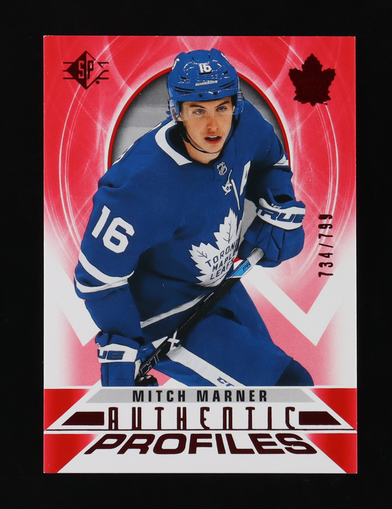 Mitch Marner 2020-21 SP Authentic Profiles Red #AP14 #734/799 at PristineAuction.com Mitch Marner 2020-21 SP Authentic Profiles Red #AP14 #734/799 at PristineAuction.com