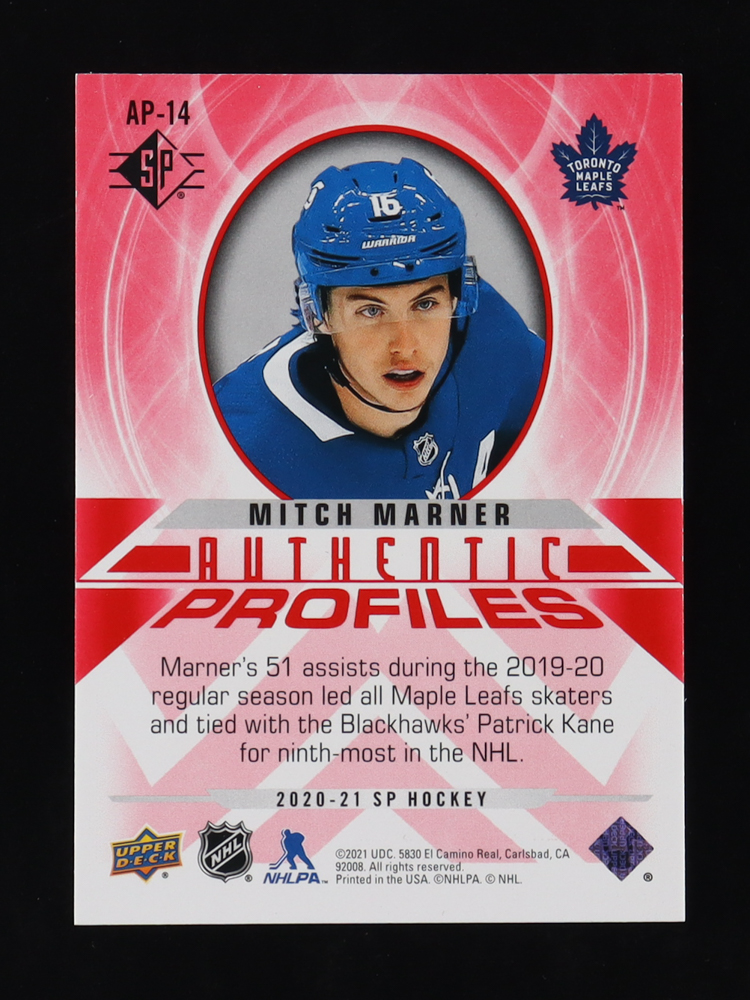 Mitch Marner 2020-21 SP Authentic Profiles Red #AP14 #734/799 at PristineAuction.com Mitch Marner 2020-21 SP Authentic Profiles Red #AP14 #734/799 at PristineAuction.com