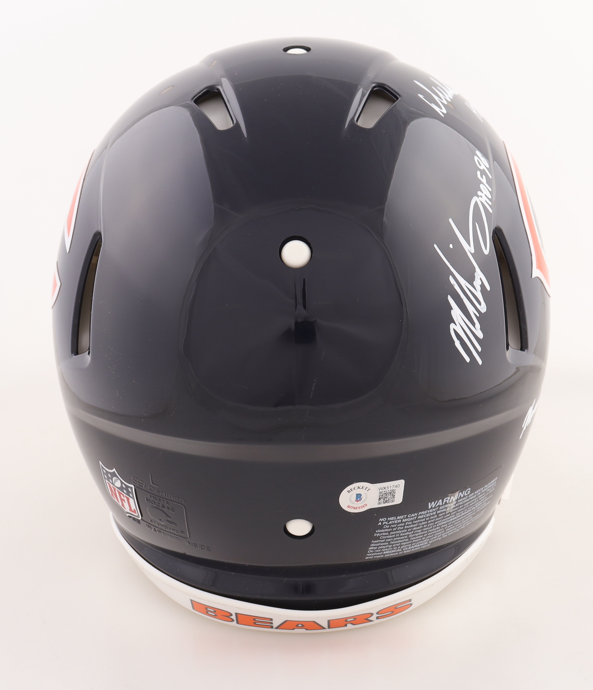 Dick Butkus, Mike Singletary & Brian Urlacher Signed Bears Full-Size Authentic On-Field Speed Helmet Inscribed "HOF 98", "HOF 79", "HOF 18" & "Monsters Of The Midway" (Beckett) at PristineAuction.com Dick Butkus, Mike Singletary & Brian Urlacher Signed Bears Full-Size Authentic On-Field Speed Helmet Inscribed "HOF 98", "HOF 79", "HOF 18" & "Monsters Of The Midway" (Beckett) at PristineAuction.com