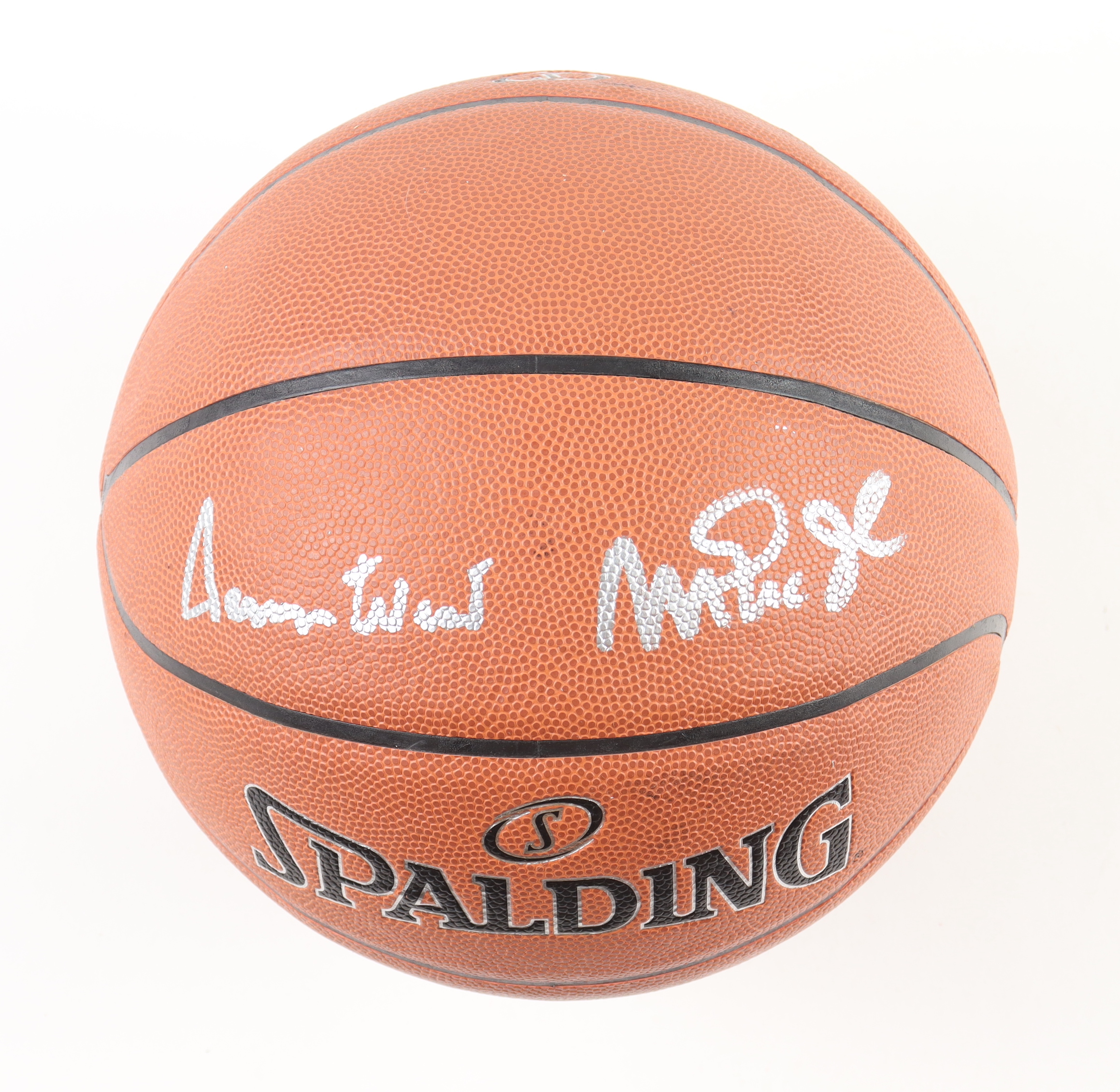 Magic Johnson & Jerry West Signed NBA Basketball (Beckett) at PristineAuction.com Magic Johnson & Jerry West Signed NBA Basketball (Beckett) at PristineAuction.com