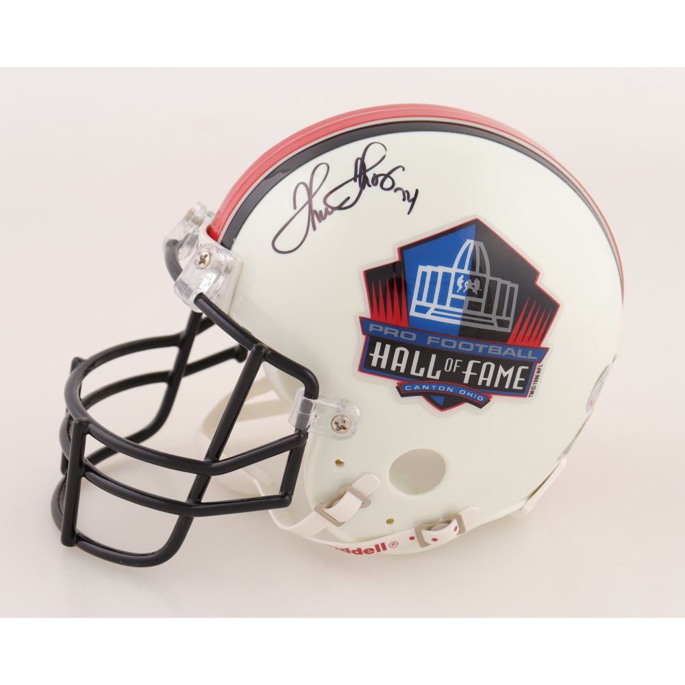 Thurman Thomas Signed Hall of Fame Logo Mini Helmet (Beckett ...