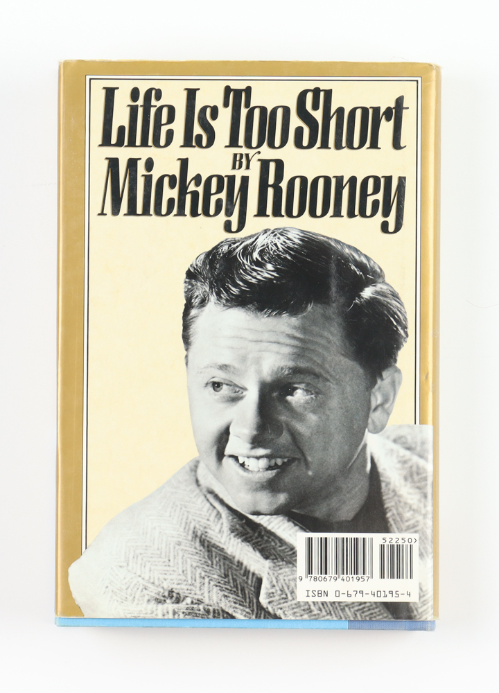 Mickey Rooney Signed "Life Is Too Short" Hardcover Book (Beckett) at PristineAuction.com Mickey Rooney Signed "Life Is Too Short" Hardcover Book (Beckett) at PristineAuction.com