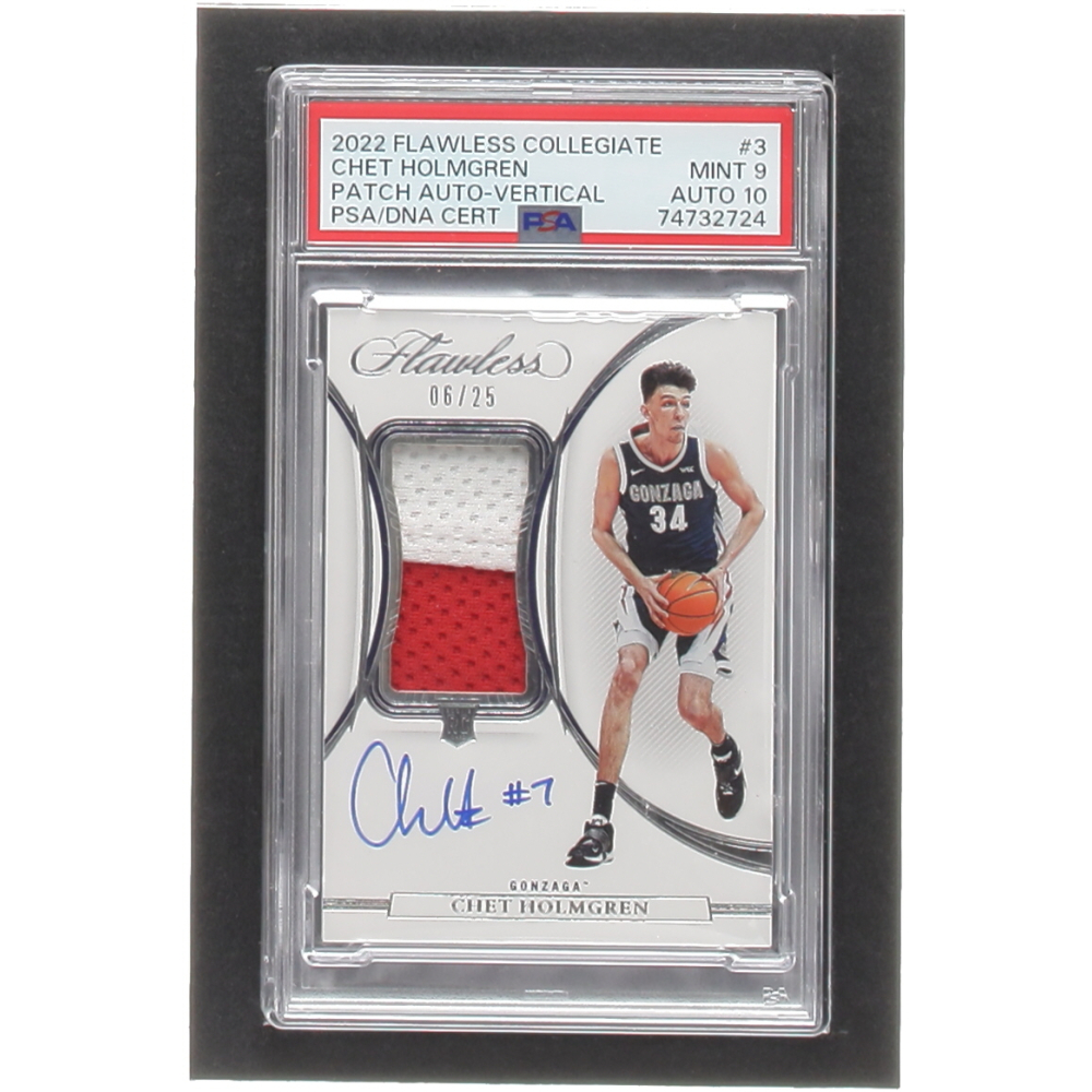 Chet Holmgren 2022-23 Panini Flawless Collegiate Vertical Patch 