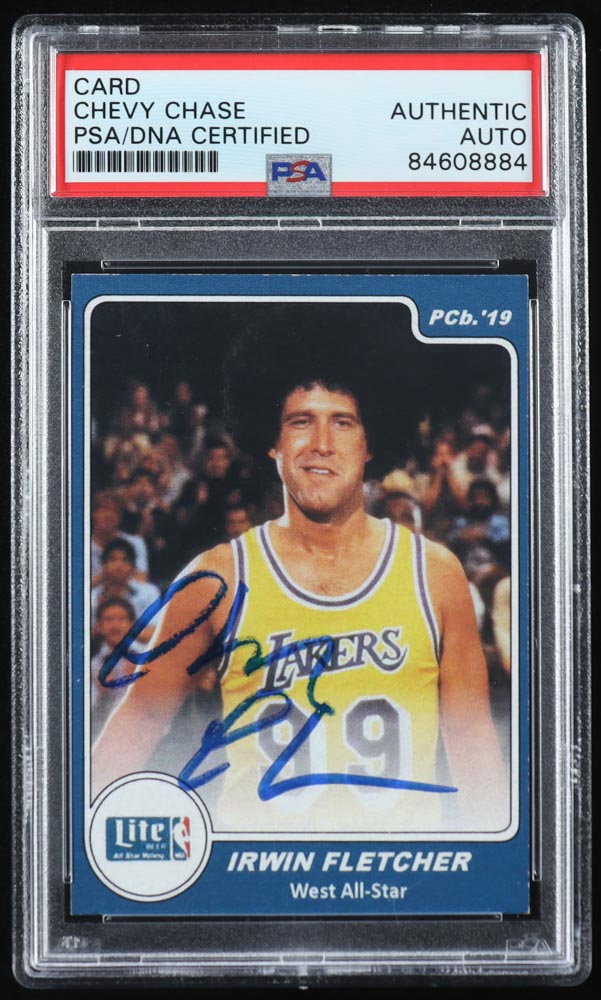 Chevy Chase Signed "Fletch" Custom Trading Card (PSA) at PristineAuction.com Chevy Chase Signed "Fletch" Custom Trading Card (PSA) at PristineAuction.com