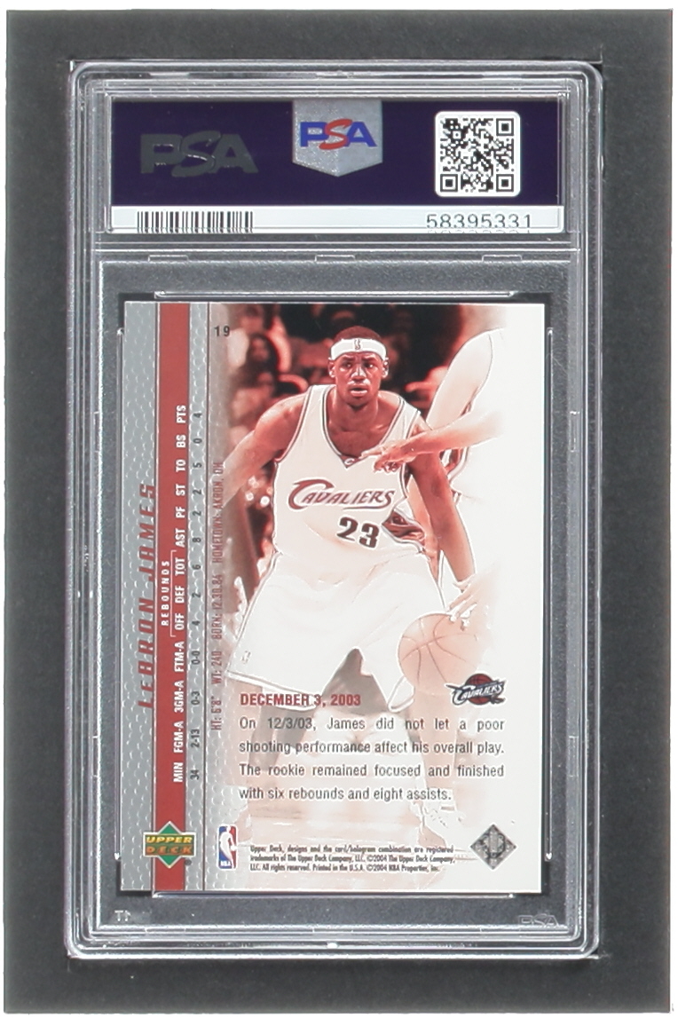 LeBron James 2003-04 Upper Deck Phenomenal Beginning #19 (PSA 9) at PristineAuction.com LeBron James 2003-04 Upper Deck Phenomenal Beginning #19 (PSA 9) at PristineAuction.com