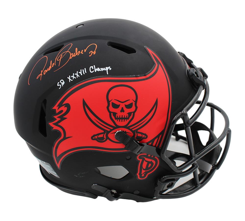 Ronde Barber Signed Tampa Bay Buccaneers Speed Authentic Eclipse Helmet Inscribed "SB XXXVII Champs" (Radtke) at PristineAuction.com Ronde Barber Signed Tampa Bay Buccaneers Speed Authentic Eclipse Helmet Inscribed "SB XXXVII Champs" (Radtke) at PristineAuction.com