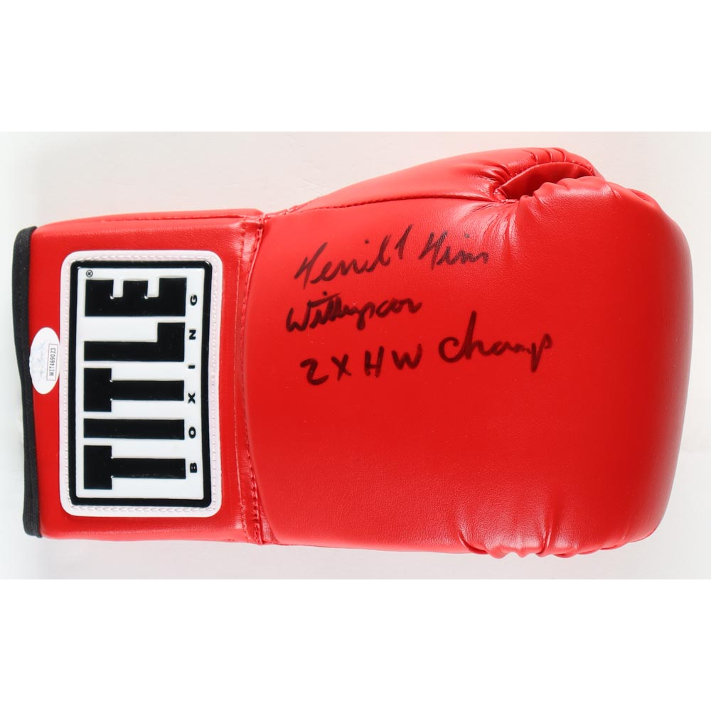 "Terrible" Tim Witherspoon Signed Title Boxing Glove Inscribed "2X HW