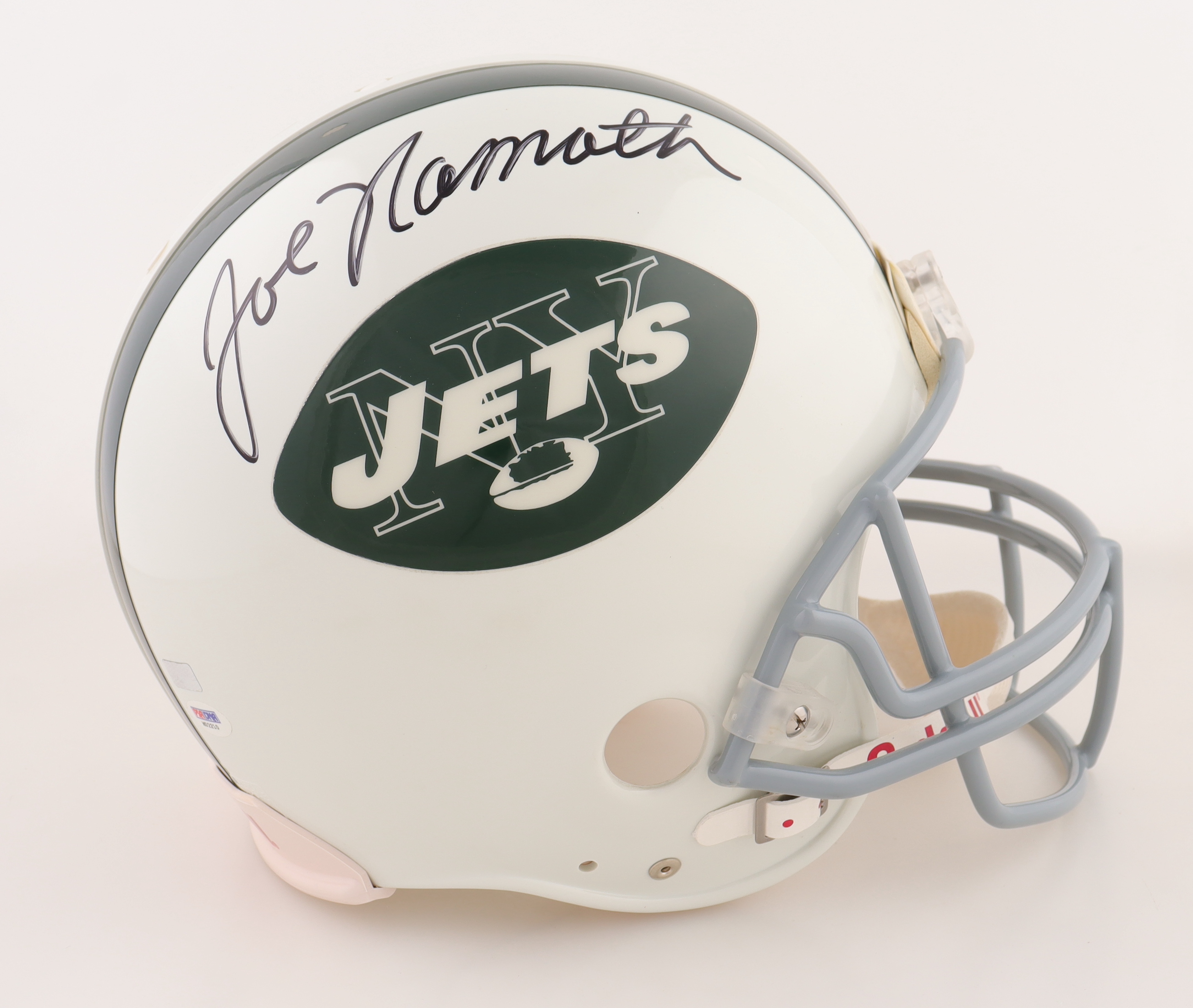 Joe Namath Signed Jets Full-Size Authentic On-Field Helmet (PSA) at PristineAuction.com Joe Namath Signed Jets Full-Size Authentic On-Field Helmet (PSA) at PristineAuction.com