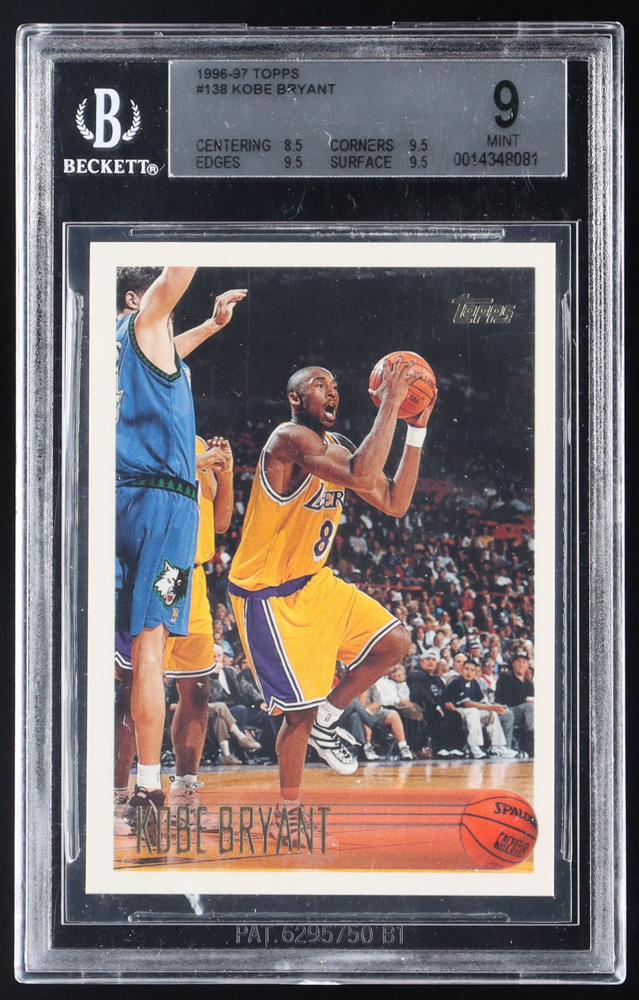 Kobe Bryant 1996-97 Topps #138 RC (BGS 9) at PristineAuction.com Kobe Bryant 1996-97 Topps #138 RC (BGS 9) at PristineAuction.com