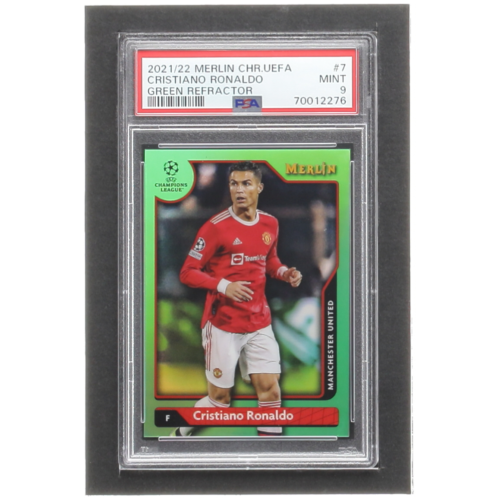 Cristiano Ronaldo 2021-22 Merlin UEFA Champions League Green Refractors ...