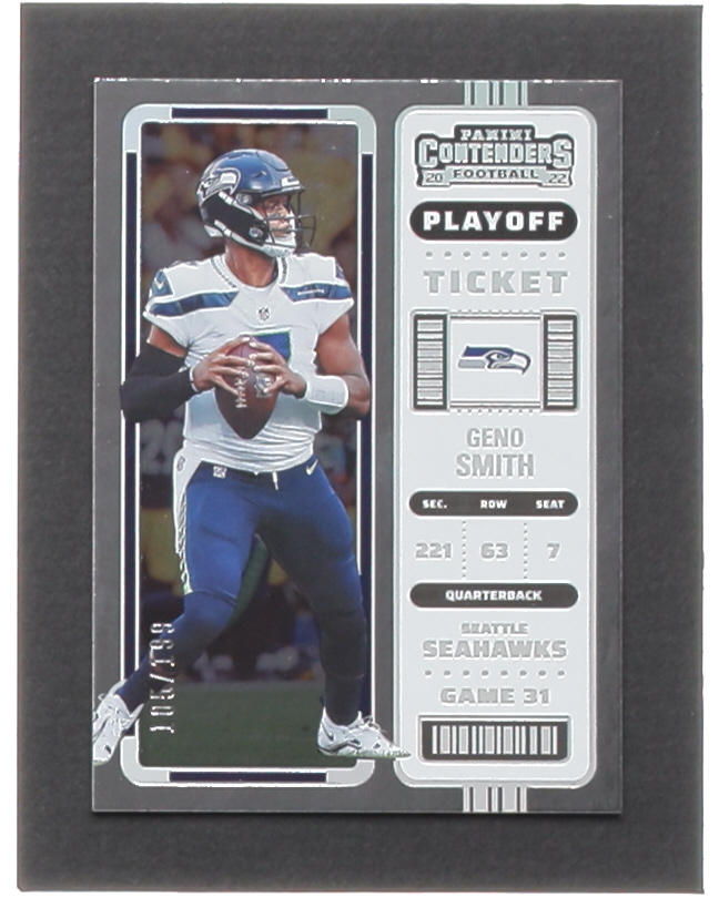 Geno Smith 2022 Panini Contenders Playoff Ticket #88 #105/199 at PristineAuction.com Geno Smith 2022 Panini Contenders Playoff Ticket #88 #105/199 at PristineAuction.com