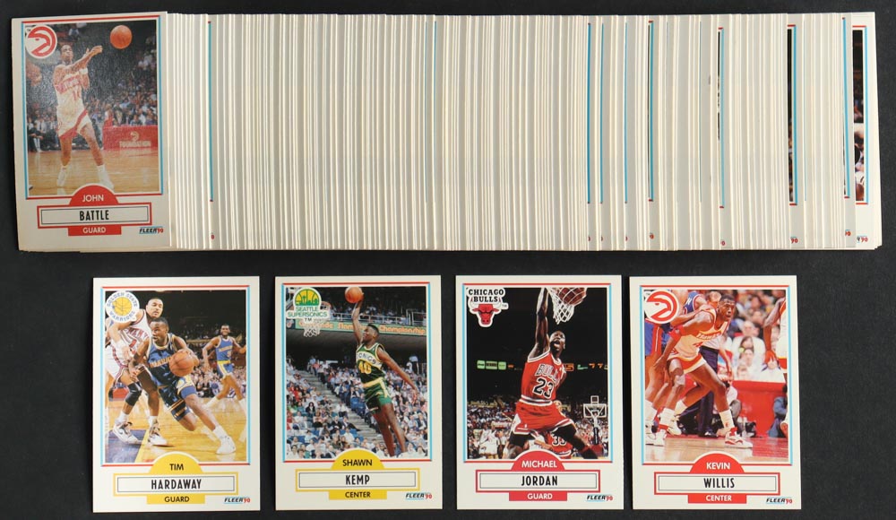 1990-91 Fleer Complete Set of (198) Basketball Cards with Michael Jordan #26, Shawn Kemp #178 RC, Tim Hardaway #63 RC, Kevin Willis #7 at PristineAuction.com 1990-91 Fleer Complete Set of (198) Basketball Cards with Michael Jordan #26, Shawn Kemp #178 RC, Tim Hardaway #63 RC, Kevin Willis #7 at PristineAuction.com