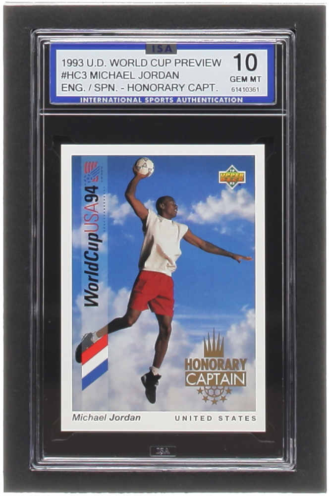 Michael Jordan 1993 Upper Deck World Cup 94 Preview English / Spanish Honorary Captains #HC3 (ISA 10)