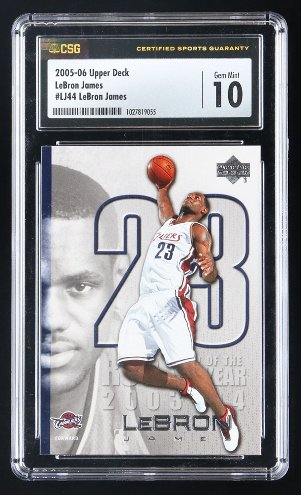 LeBron James 2005-06 Upper Deck LeBron James #LJ44 (CSG 10) at PristineAuction.com LeBron James 2005-06 Upper Deck LeBron James #LJ44 (CSG 10) at PristineAuction.com