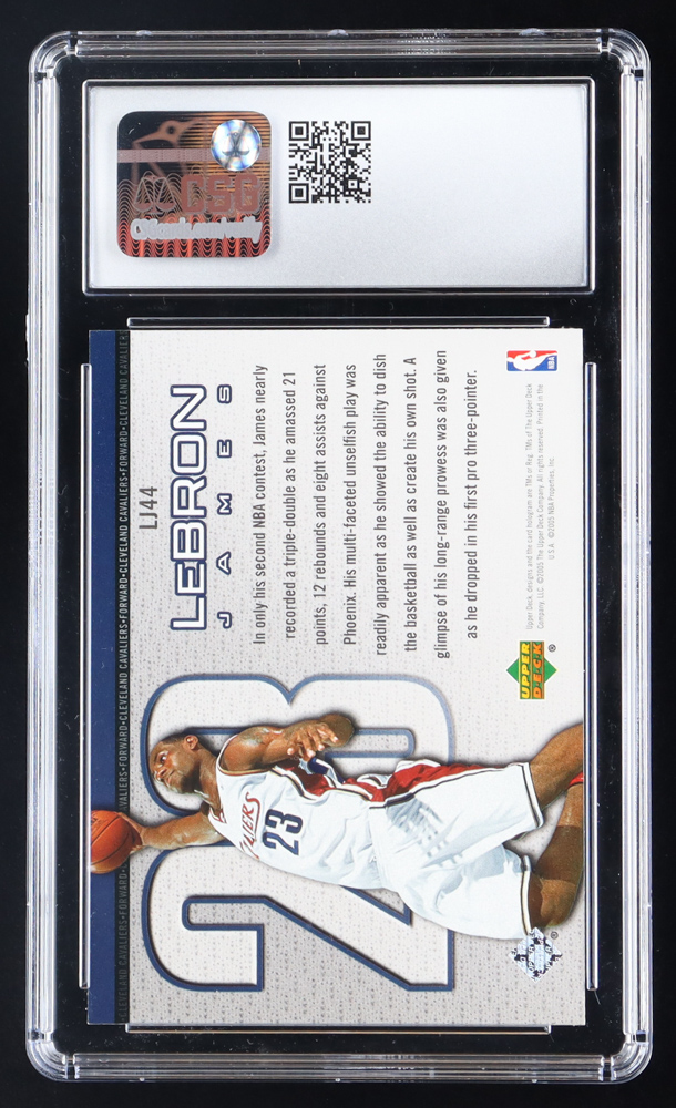 LeBron James 2005-06 Upper Deck LeBron James #LJ44 (CSG 10) at PristineAuction.com LeBron James 2005-06 Upper Deck LeBron James #LJ44 (CSG 10) at PristineAuction.com