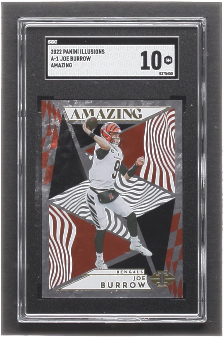 Joe Burrow 2022 Panini Illusions Amazing #1 (SGC 10) at PristineAuction.com Joe Burrow 2022 Panini Illusions Amazing #1 (SGC 10) at PristineAuction.com