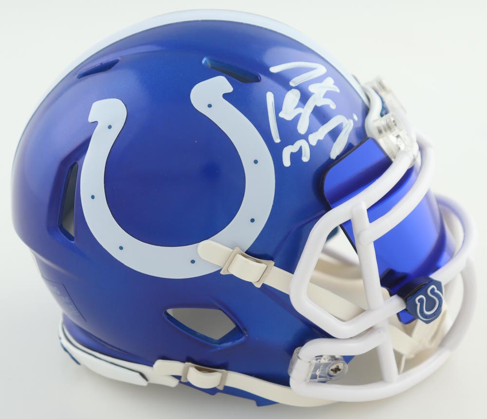 Peyton Manning Signed Colts Flash Alternate Speed Mini Helmet With Visor (Fanatics) at PristineAuction.com Peyton Manning Signed Colts Flash Alternate Speed Mini Helmet With Visor (Fanatics) at PristineAuction.com