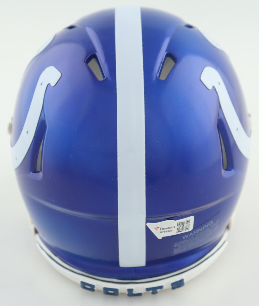 Peyton Manning Signed Colts Flash Alternate Speed Mini Helmet With Visor (Fanatics) at PristineAuction.com Peyton Manning Signed Colts Flash Alternate Speed Mini Helmet With Visor (Fanatics) at PristineAuction.com