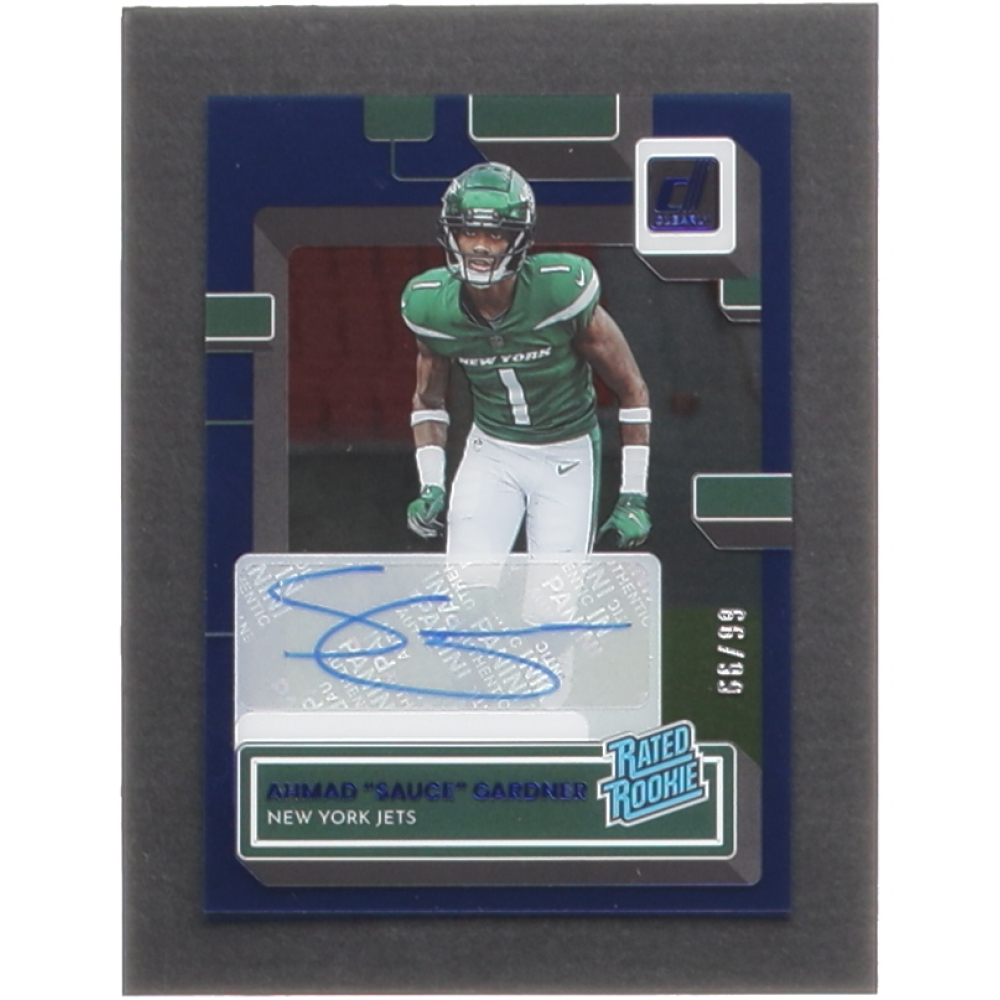 Ahmad "Sauce" Gardner 2022 Clearly Donruss Clearly Rated Rookie