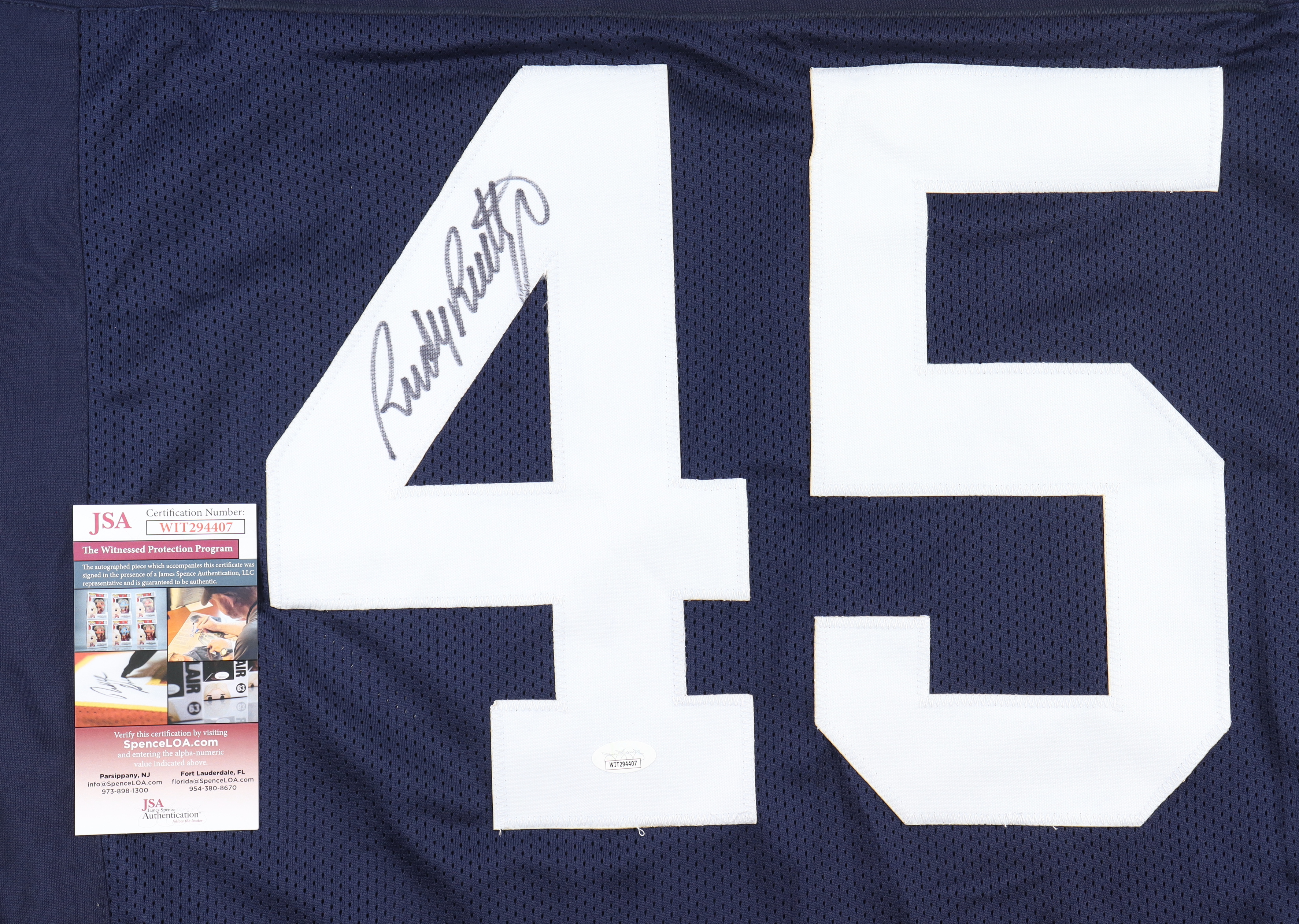 Rudy Ruettiger Signed Jersey (JSA) at PristineAuction.com Rudy Ruettiger Signed Jersey (JSA) at PristineAuction.com
