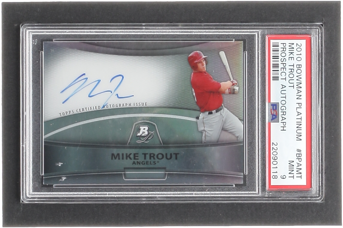 Mike Trout 2010 Bowman Platinum Prospect Autographs Refractors #MT (PSA 9) at PristineAuction.com Mike Trout 2010 Bowman Platinum Prospect Autographs Refractors #MT (PSA 9) at PristineAuction.com