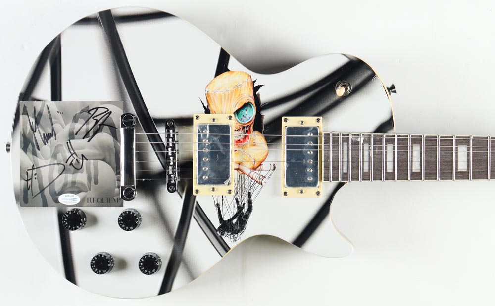 "Korn" 39" Electric Guitar Band-Signed by (5) With James Shaffer, Jonathan Davis, Ray Luzier, Reginald Arvizu (AutographCOA) at PristineAuction.com "Korn" 39" Electric Guitar Band-Signed by (5) With James Shaffer, Jonathan Davis, Ray Luzier, Reginald Arvizu (AutographCOA) at PristineAuction.com