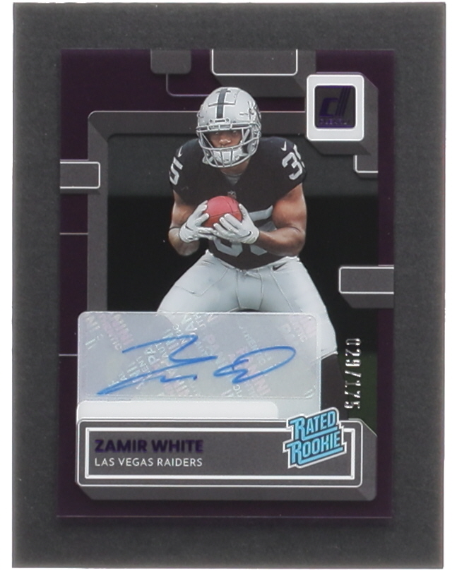 Zamir White 2022 Clearly Donruss Clearly Rated Rookie Autographs Purple #84 #029/175 at PristineAuction.com Zamir White 2022 Clearly Donruss Clearly Rated Rookie Autographs Purple #84 #029/175 at PristineAuction.com
