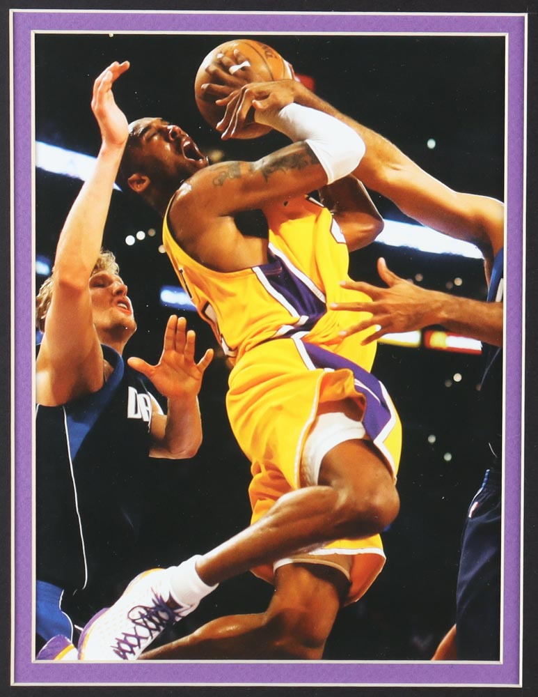 Kobe Bryant Custom Framed Jersey Display with (2) Pins at PristineAuction.com Kobe Bryant Custom Framed Jersey Display with (2) Pins at PristineAuction.com