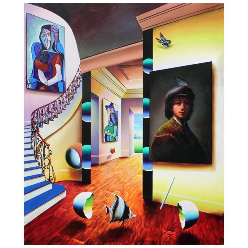 Ferjo Signed "Rembrandt and Picass" 40x50 Original Painting on Canvas (PA) at PristineAuction.com Ferjo Signed "Rembrandt and Picass" 40x50 Original Painting on Canvas (PA) at PristineAuction.com