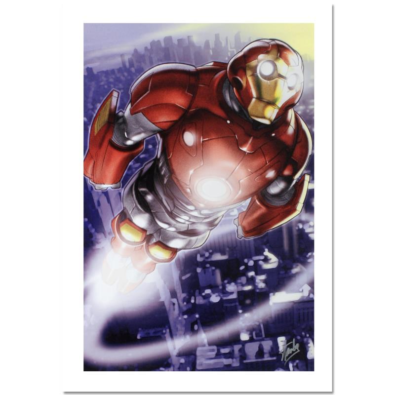 Stan Lee Signed Marvel "Ultimate Iron Man II #3" LE 27x18 Giclee on Canvas (PA) at PristineAuction.com Stan Lee Signed Marvel "Ultimate Iron Man II #3" LE 27x18 Giclee on Canvas (PA) at PristineAuction.com